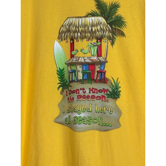 Jimmy Buffett Margaritaville Cayman Island Yellow T-Shirt 2XL - Picture 2 of 10